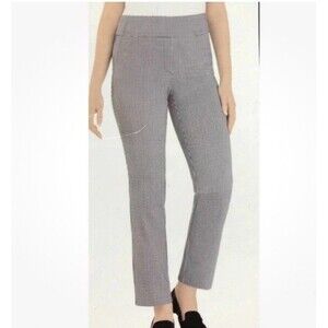 Hilary Radley Women’s Pull on Tummy Control Pants Navy Combo Size Large NWT’s